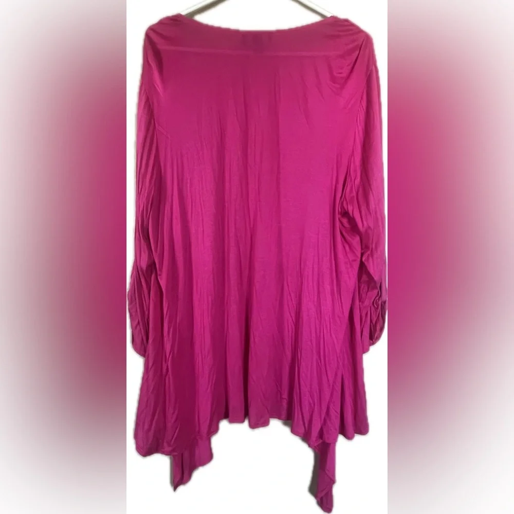 AGB Women's Pink Open Front Cardigan-lightweight. New with tags. Women's size 2X